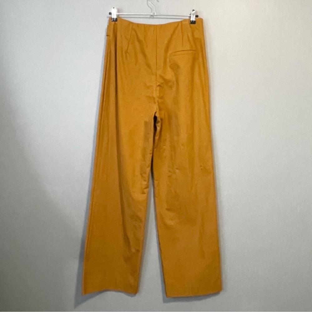 Sezane Armando Yellow Ochre Cotton Wide Leg Trouser Size 40 (8) Like New! - Picture 3 of 6